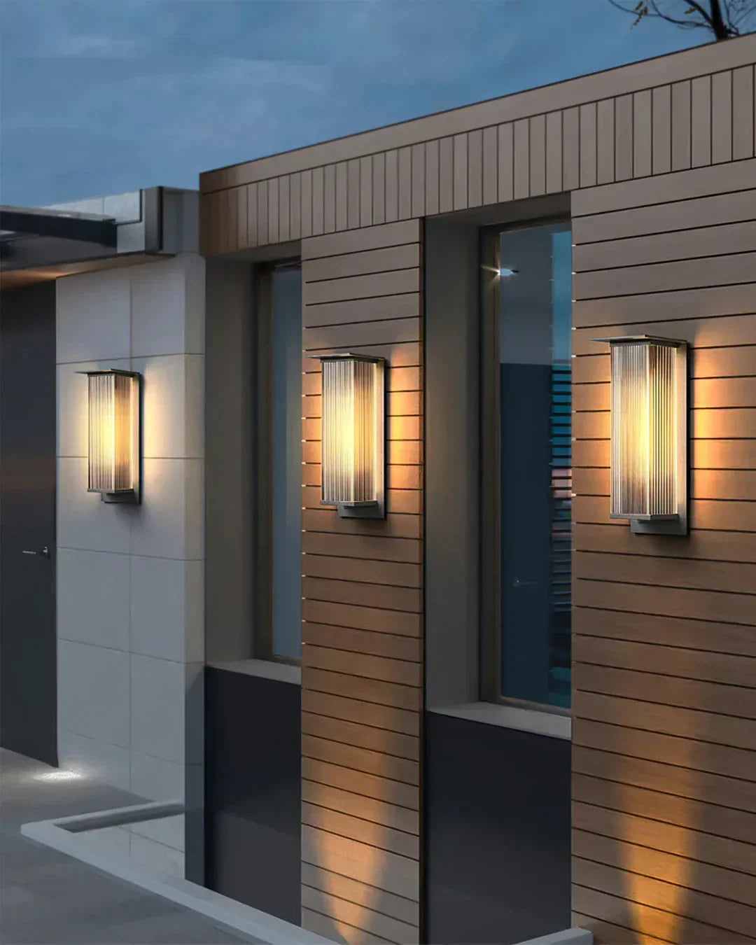 Modern Rectangle Oleron Box Outdoor Steel Wall Lamp – Steel detail 8