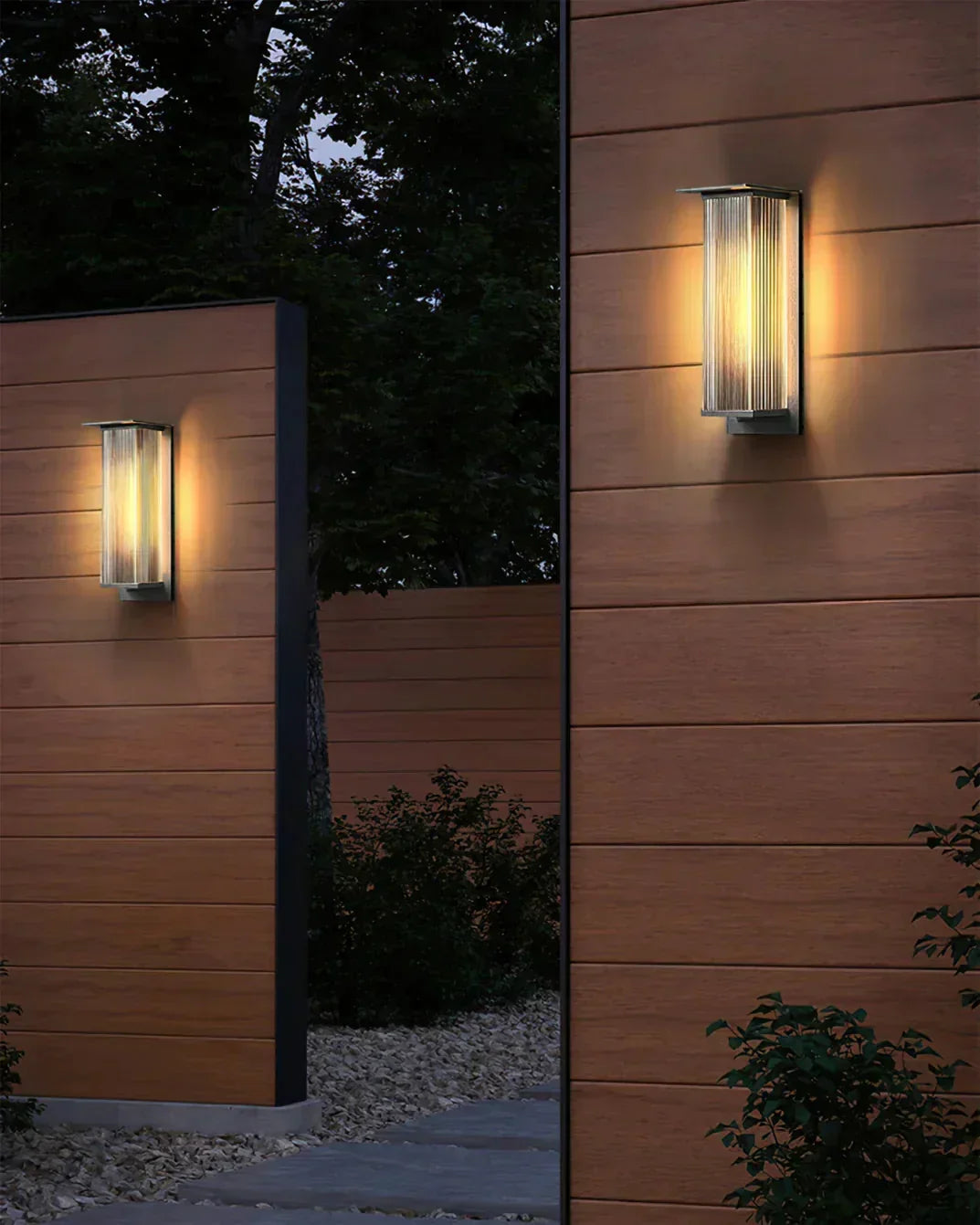 Modern Rectangle Oleron Box Outdoor Steel Wall Lamp – Steel detail 13
