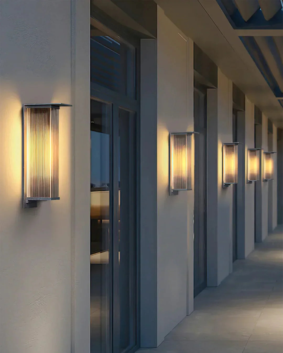Modern Rectangle Oleron Box Outdoor Steel Wall Lamp – Steel detail 9