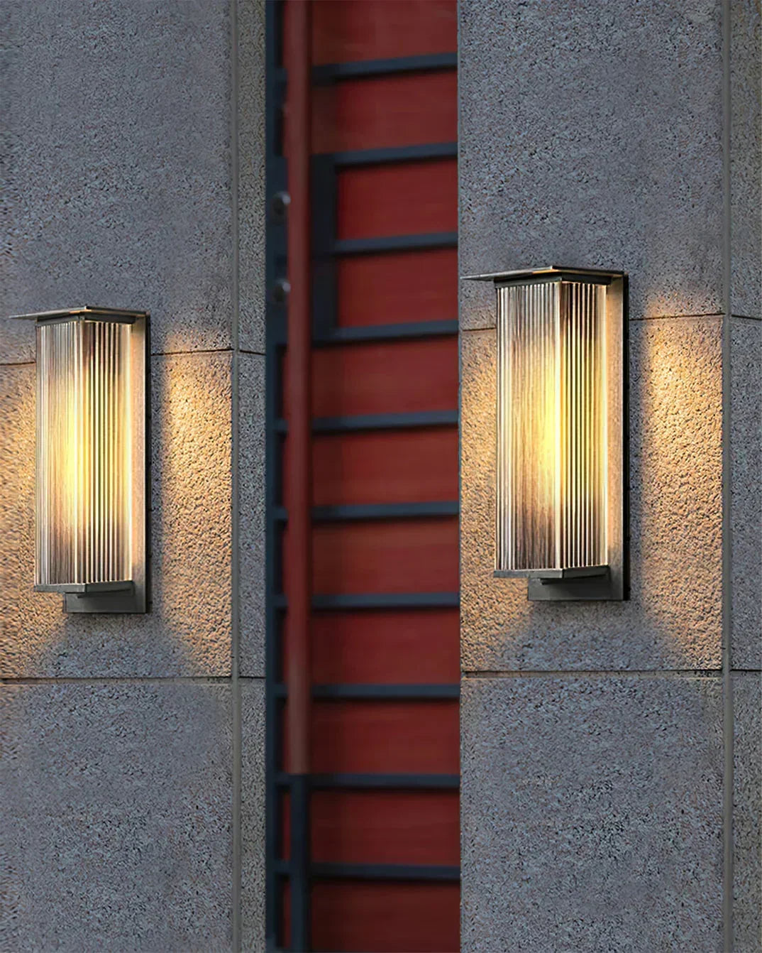 Modern Rectangle Oleron Box Outdoor Steel Wall Lamp – Steel detail 15