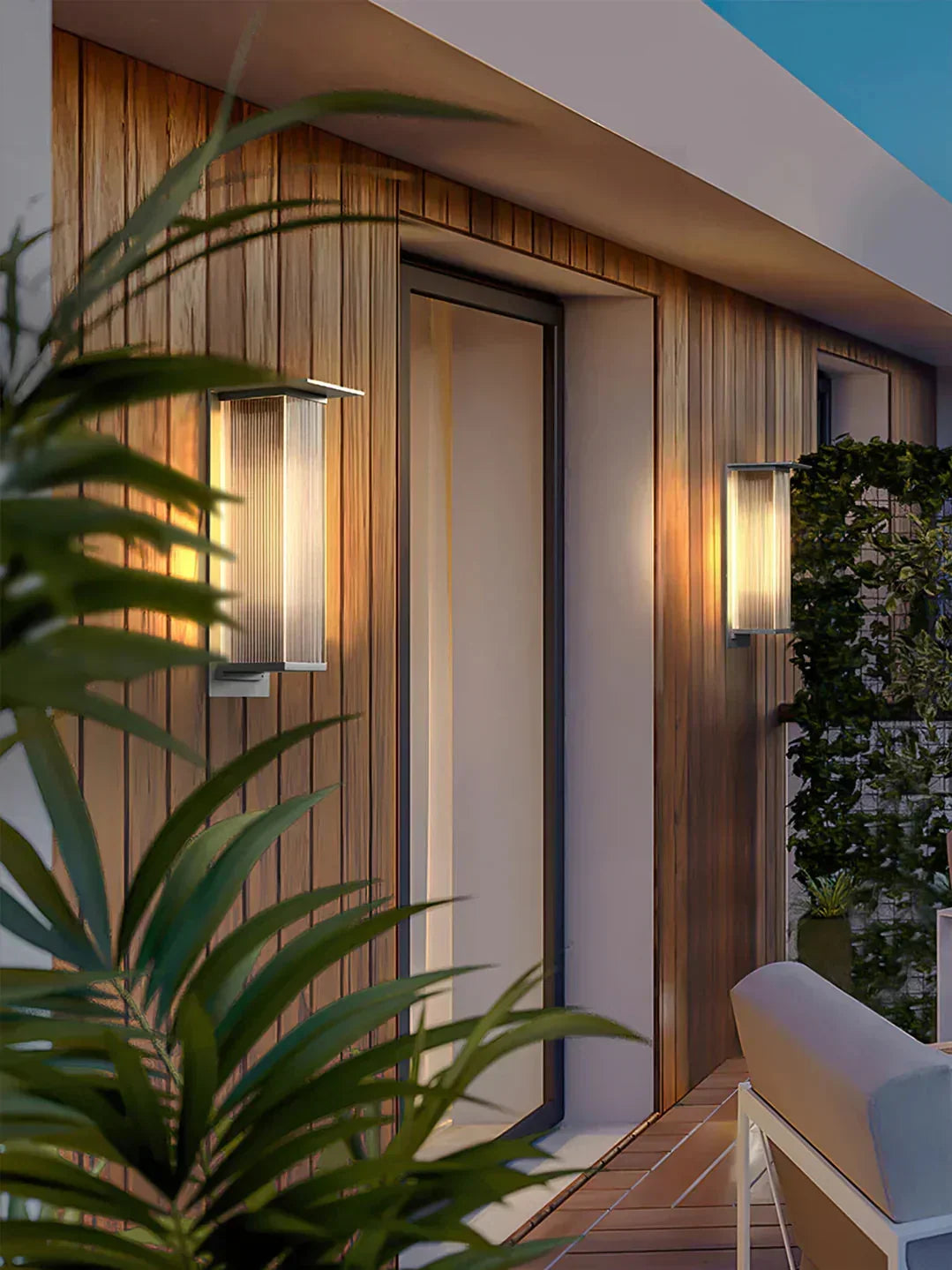 Modern Rectangle Oleron Box Outdoor Steel Wall Lamp – Steel detail 16