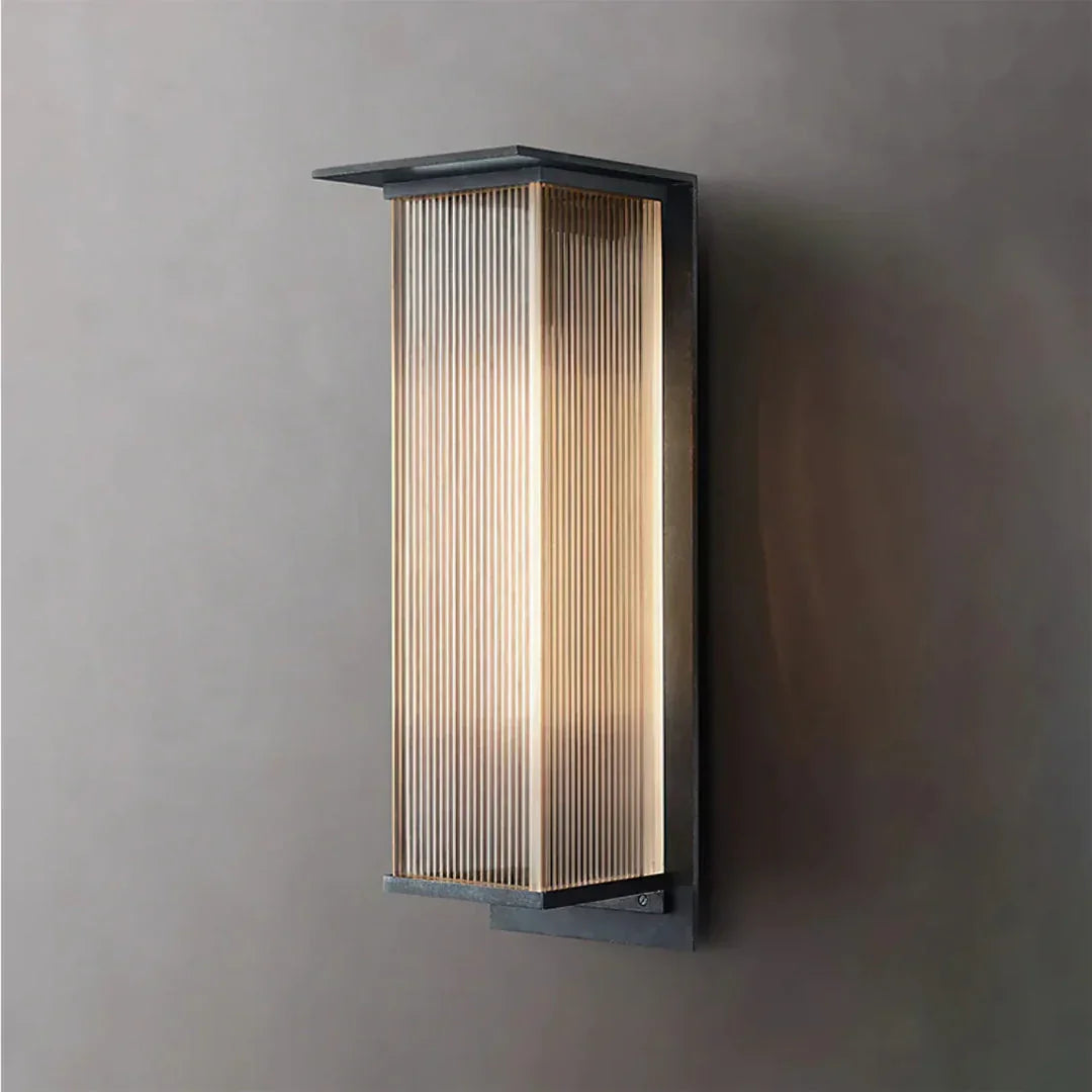 Modern Rectangle Oleron Box Outdoor Steel Wall Lamp – Steel detail 19