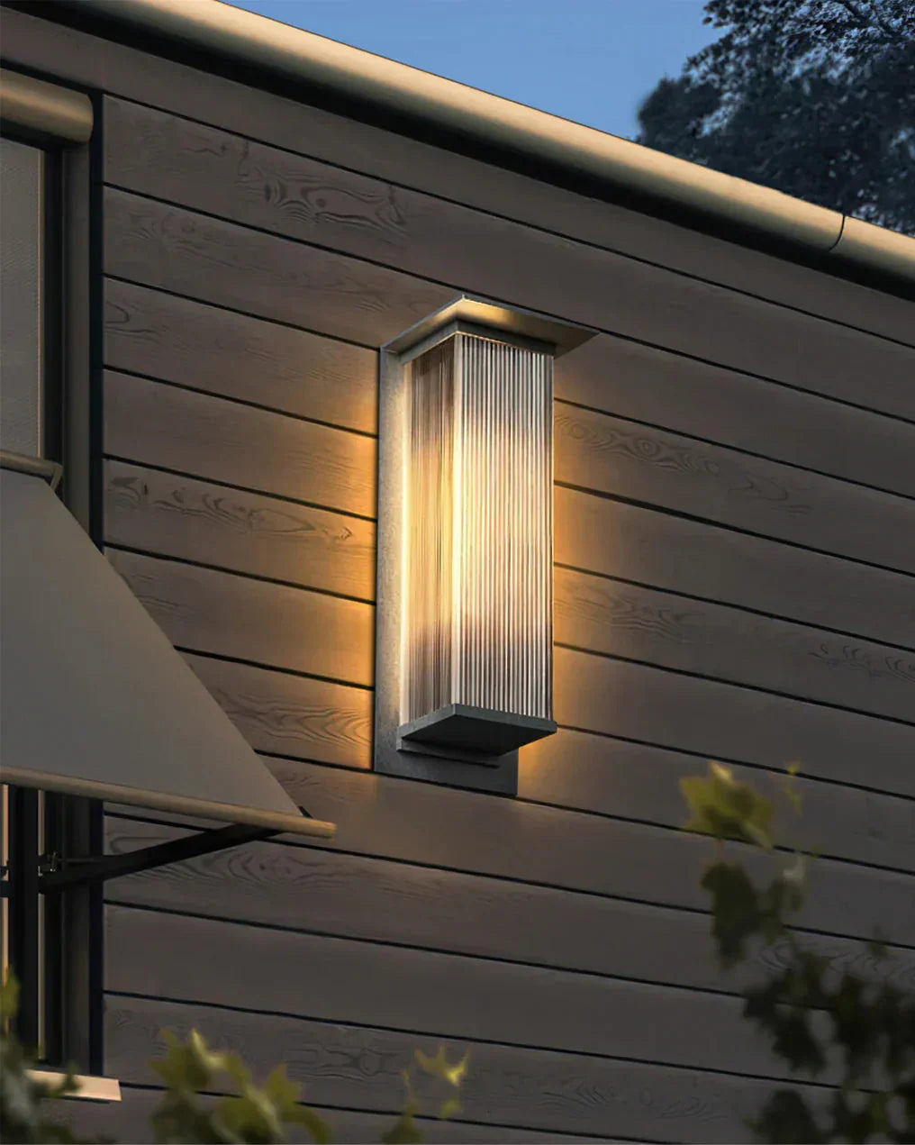 Modern Rectangle Oleron Box Outdoor Steel Wall Lamp – Steel detail 7