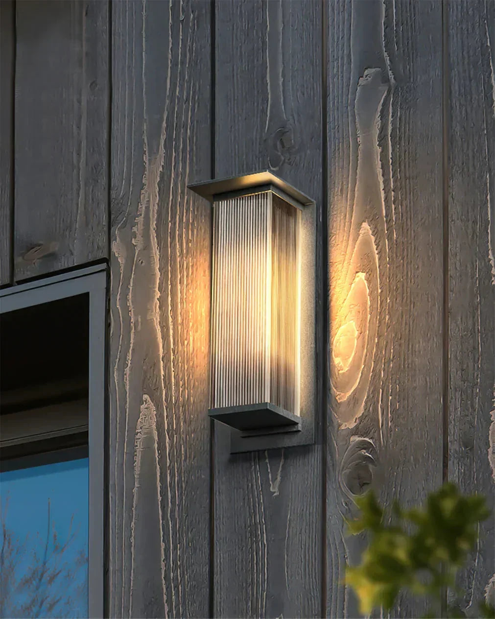 Modern Rectangle Oleron Box Outdoor Steel Wall Lamp – Steel detail 6