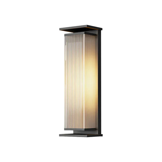 Rectangular Box Acrylic Outdoor Steel Wall Lamp