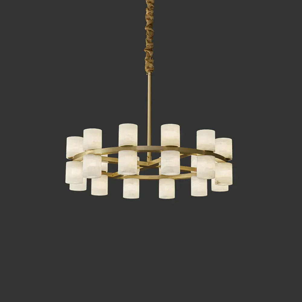 Modern Tabitha Alabaster Chandelier – Alabaster detail 14