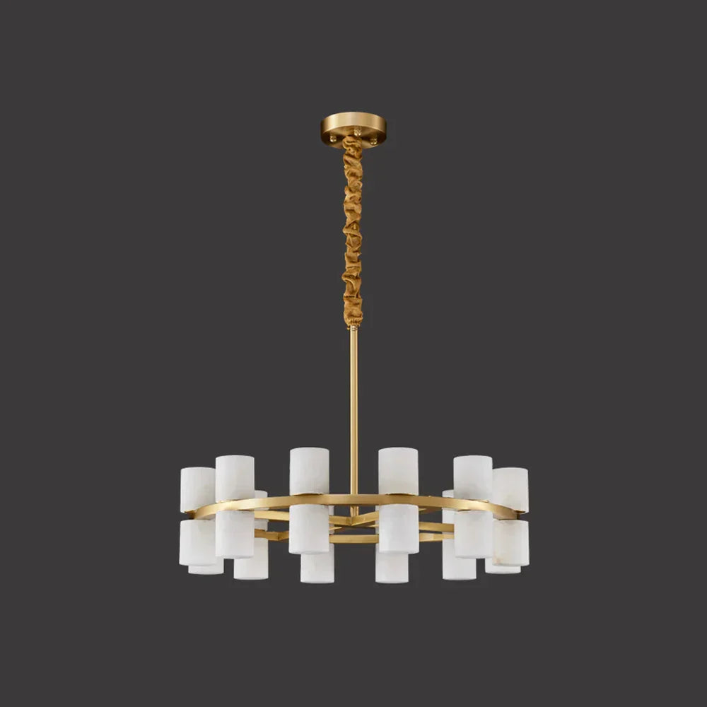 Modern Tabitha Alabaster Chandelier – Alabaster detail 15