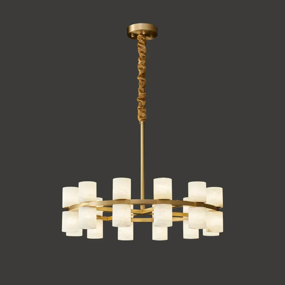 Modern Tabitha Alabaster Chandelier – Alabaster detail 16