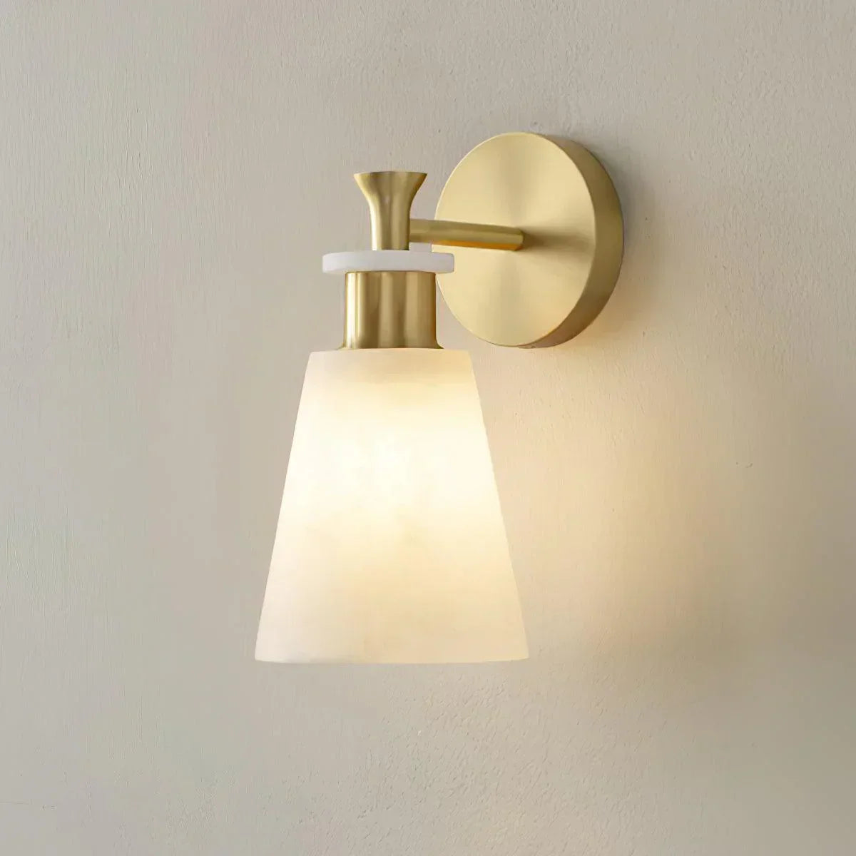 Conical Tapered Alabaster Wall Sconce – Alabaster detail 19