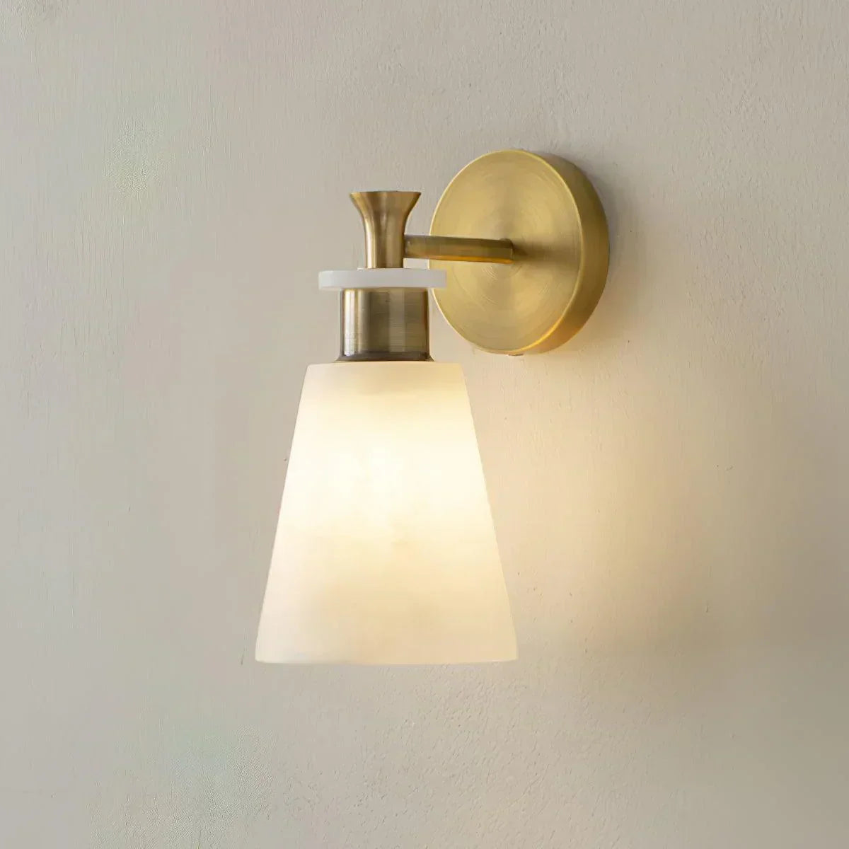Conical Tapered Alabaster Wall Sconce – Alabaster detail 18