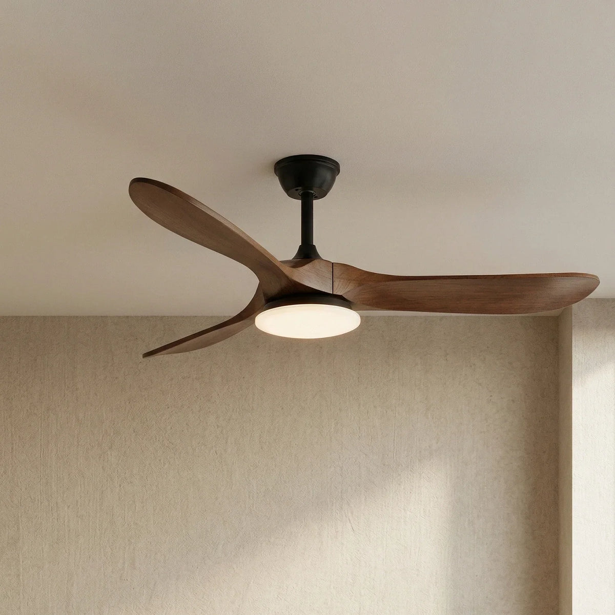 Modern Virelo Tri-Blade Copper Ceiling Fan Light – Copper detail 14