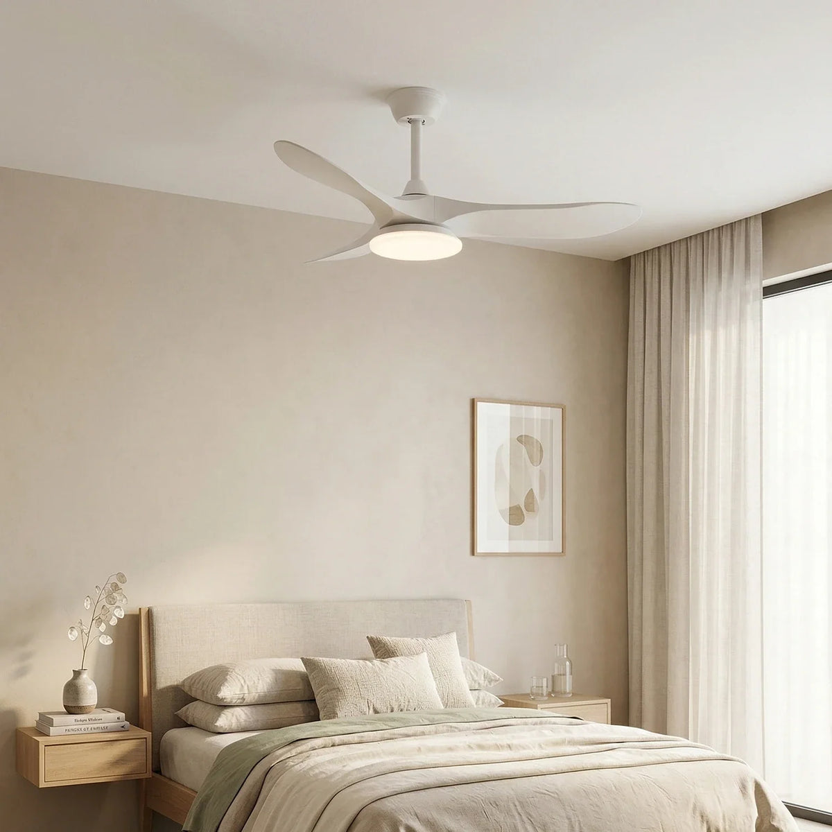 Modern Virelo Tri-Blade Copper Ceiling Fan Light – Copper detail 6