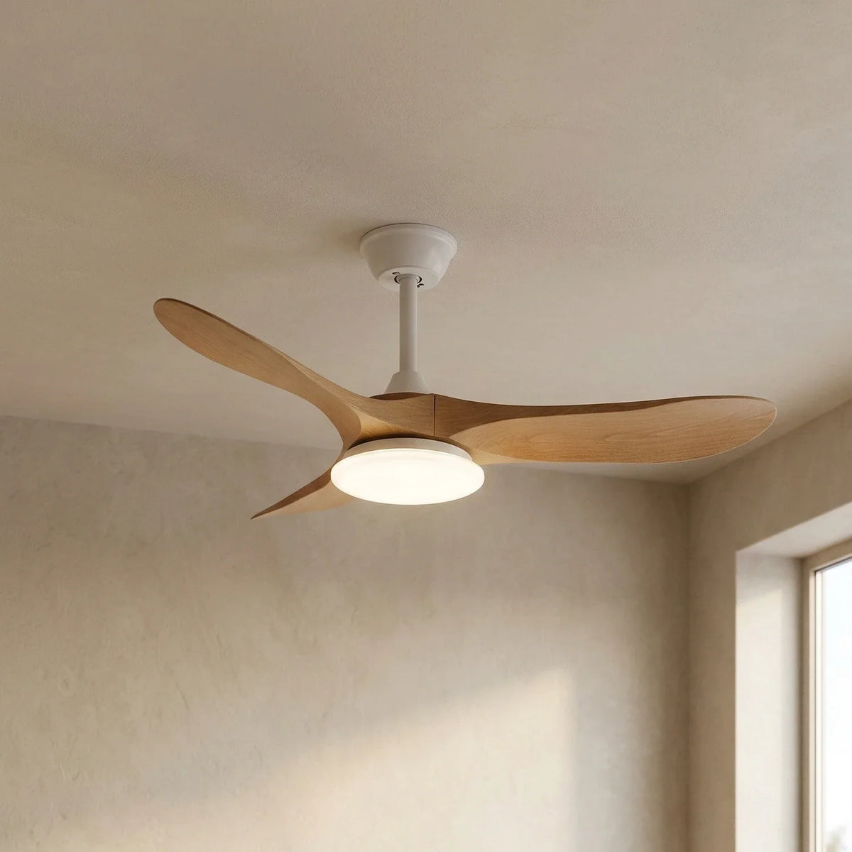 Modern Virelo Tri-Blade Copper Ceiling Fan Light – Copper detail 13