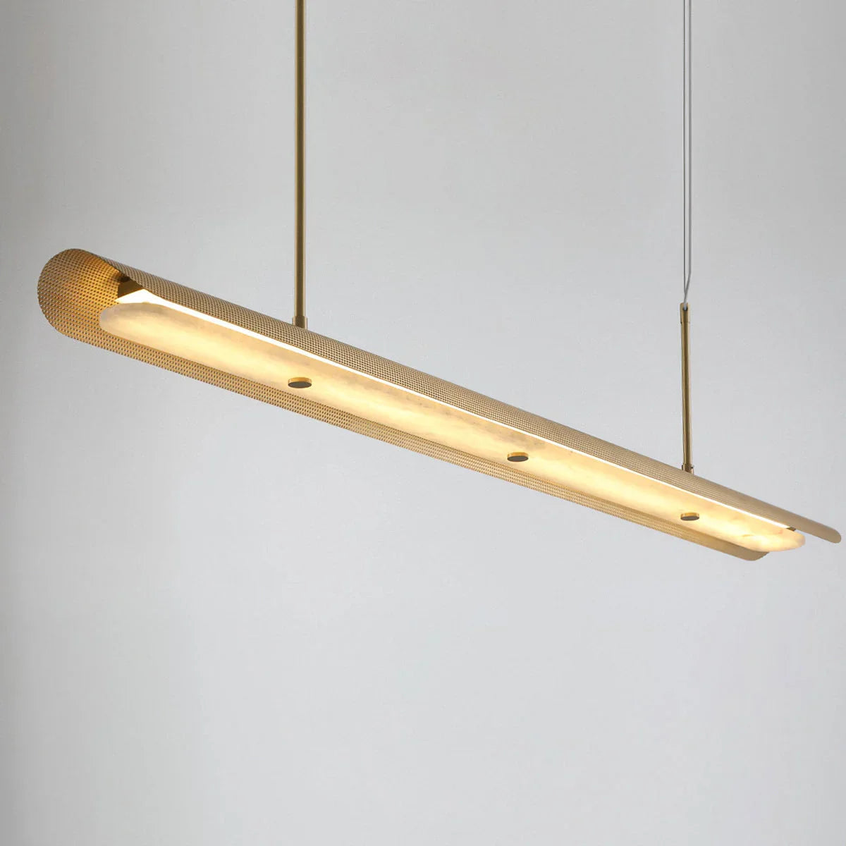 Modern Linear Alabaster Pendant Light – Alabaster detail 9