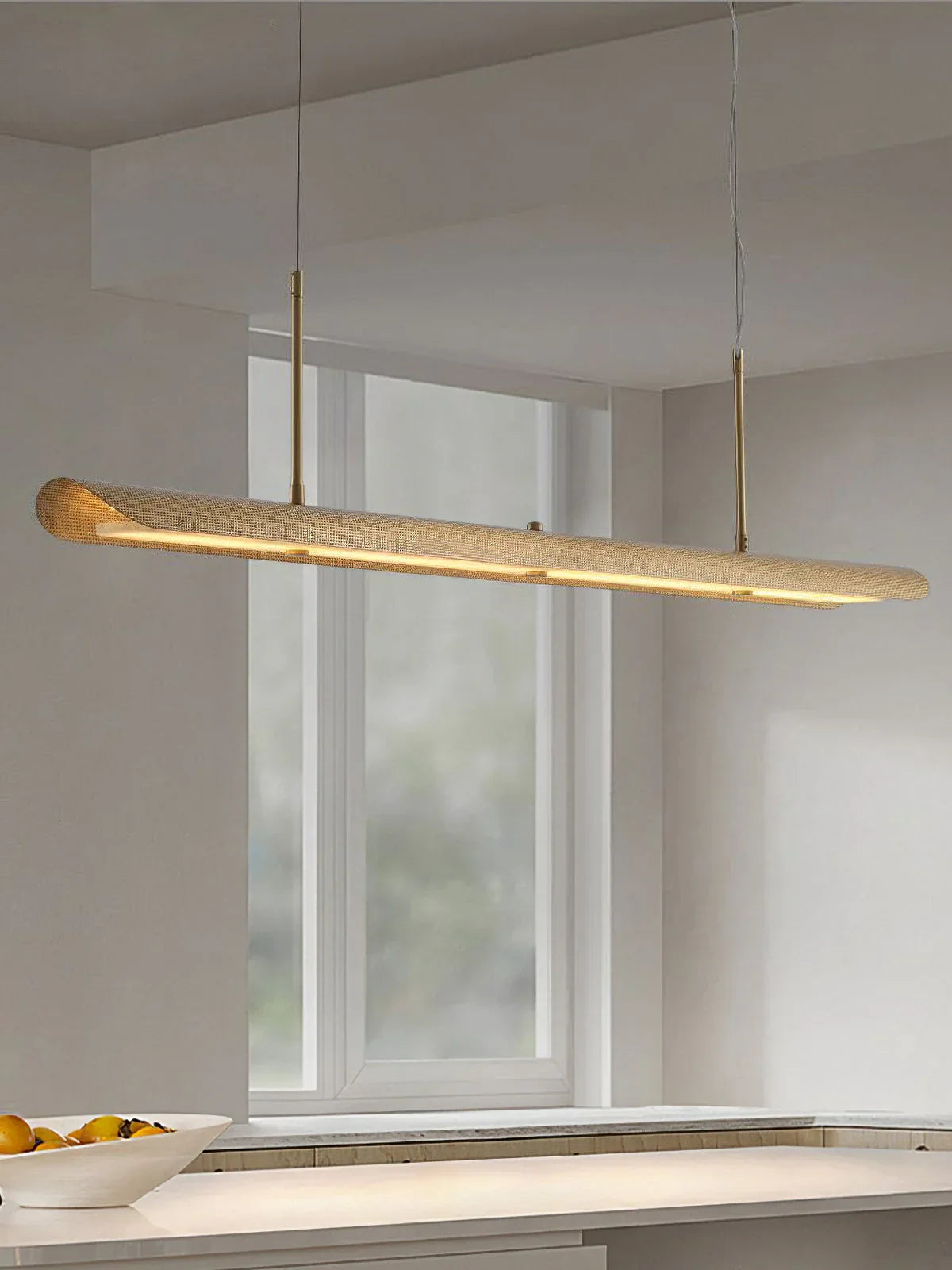 Modern Linear Alabaster Pendant Light – Alabaster detail 8
