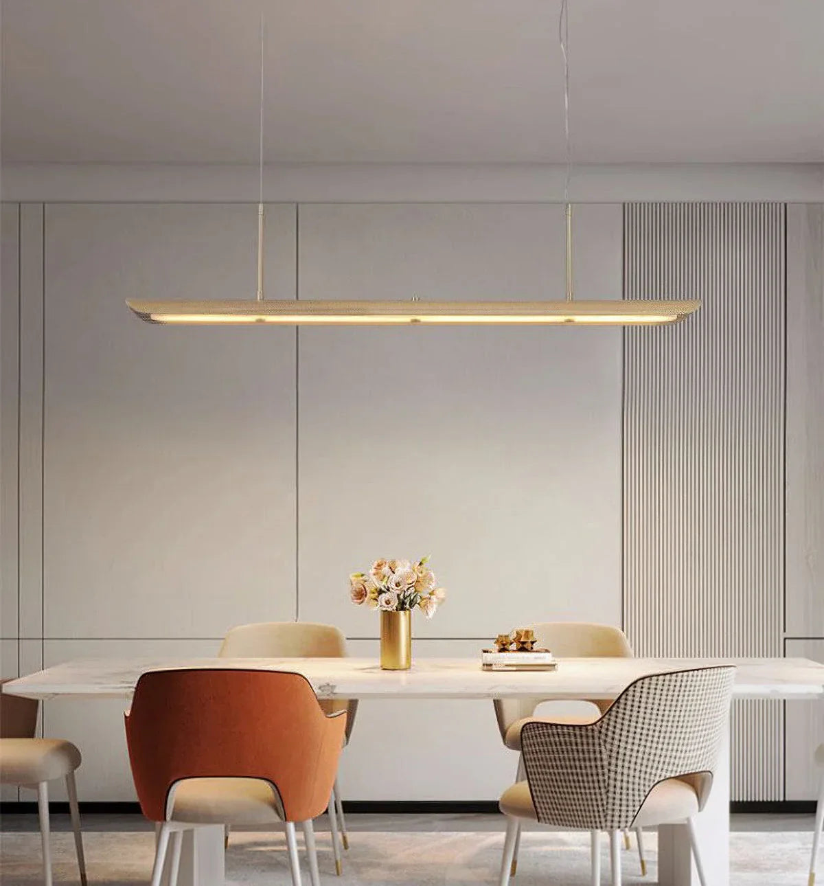 Modern Linear Alabaster Pendant Light – Alabaster detail 4