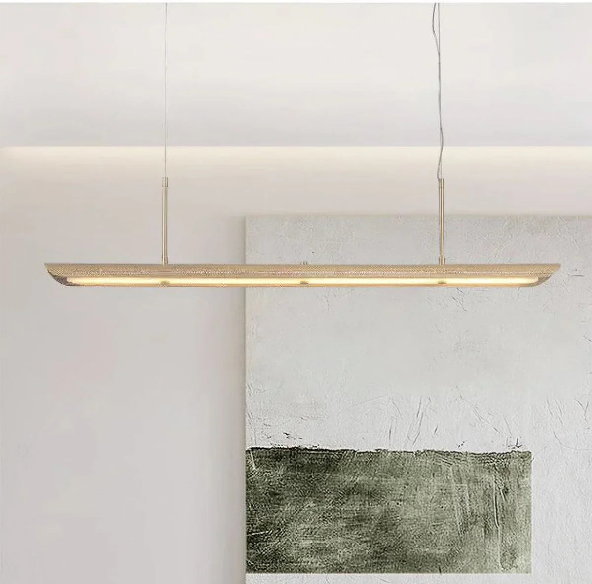 Modern Linear Alabaster Pendant Light – Alabaster detail 6