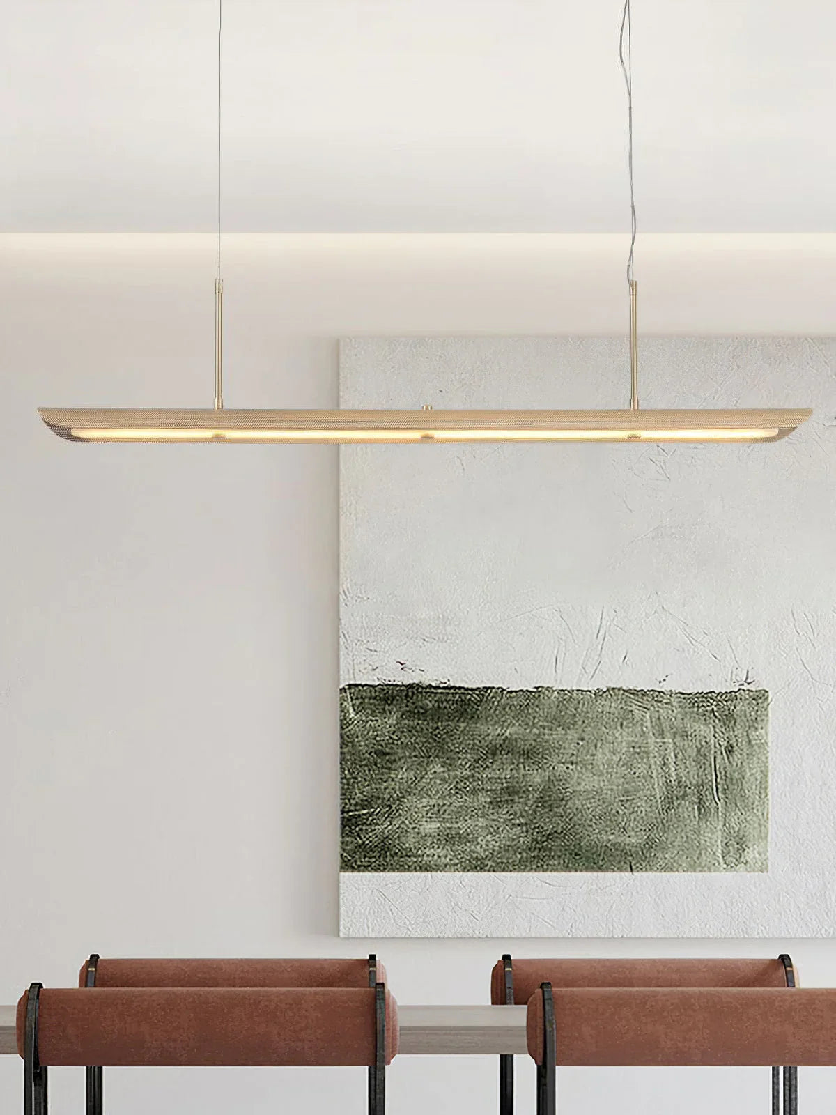 Modern Linear Alabaster Pendant Light – Alabaster detail 7