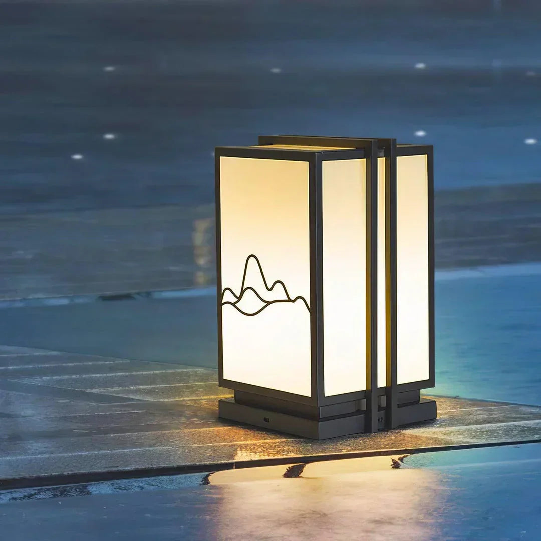 Mountain Acrylic Outdoor Post Steel Light – Steel detail 6
