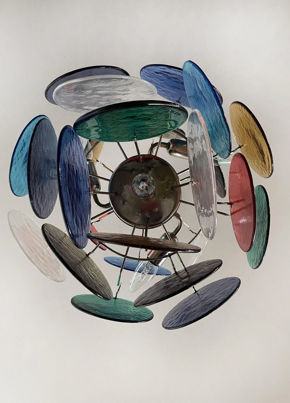 Colored Disc Glass Chandelier – Glass detail 18