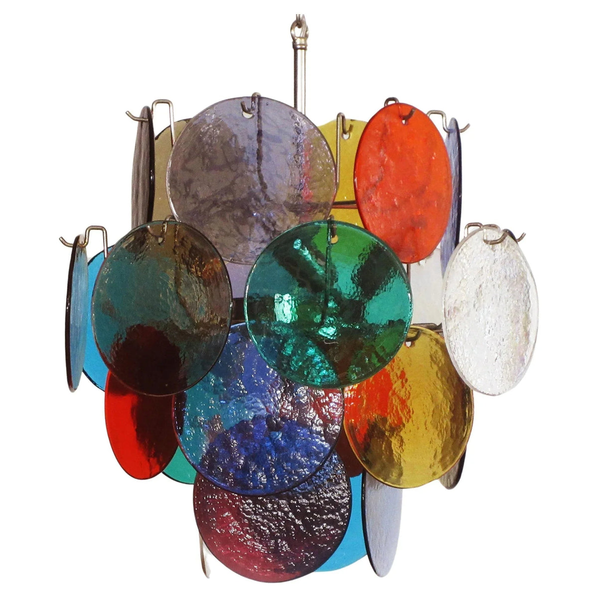Colored Disc Glass Chandelier – Glass detail 20