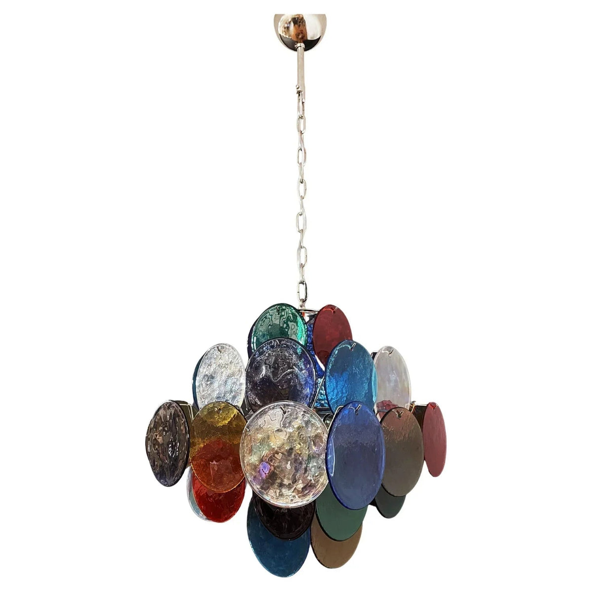 Round Colored Glass Chandelier – Glass detail 13