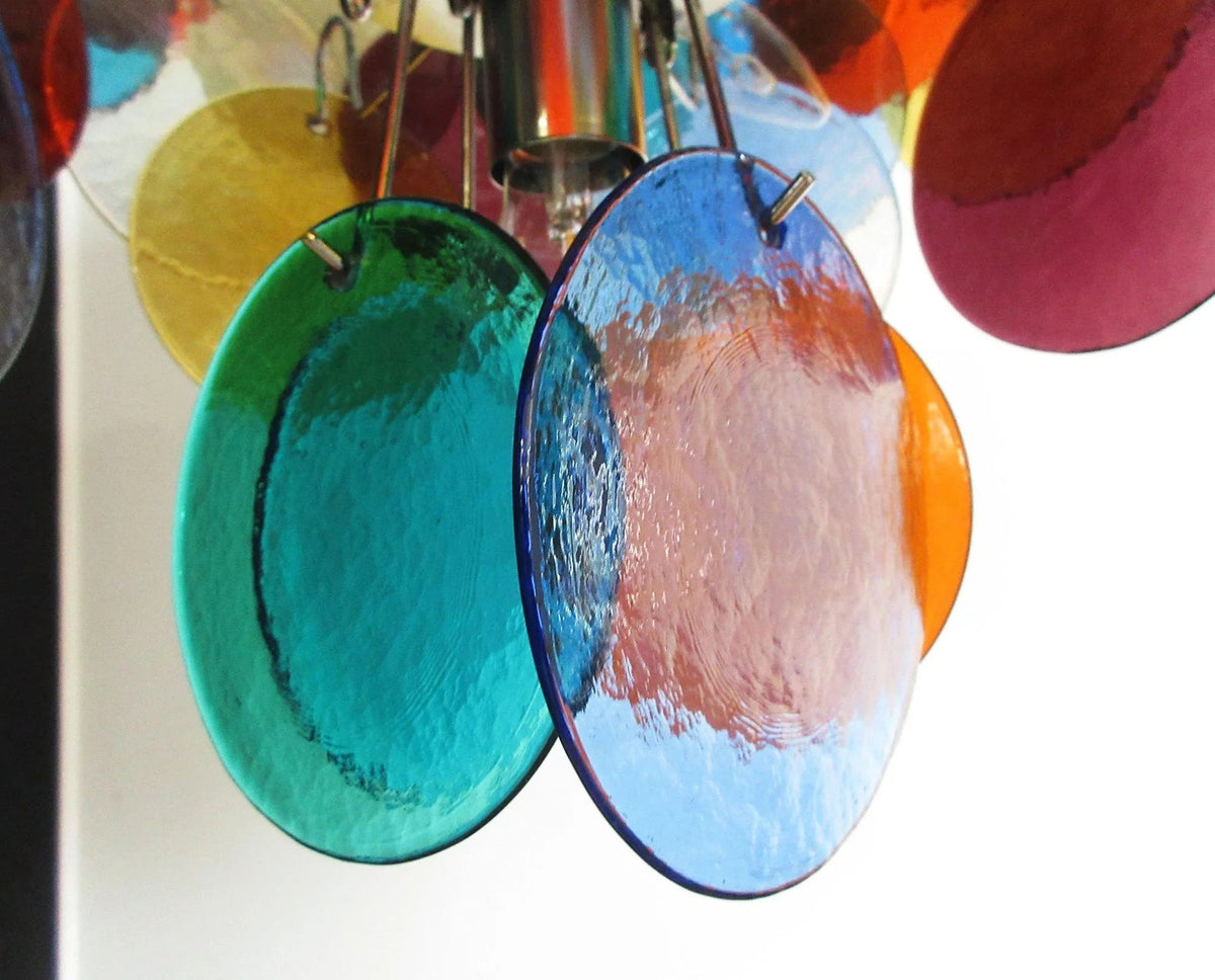 Colorful Disk Glass Round Chandelier – Glass detail 29