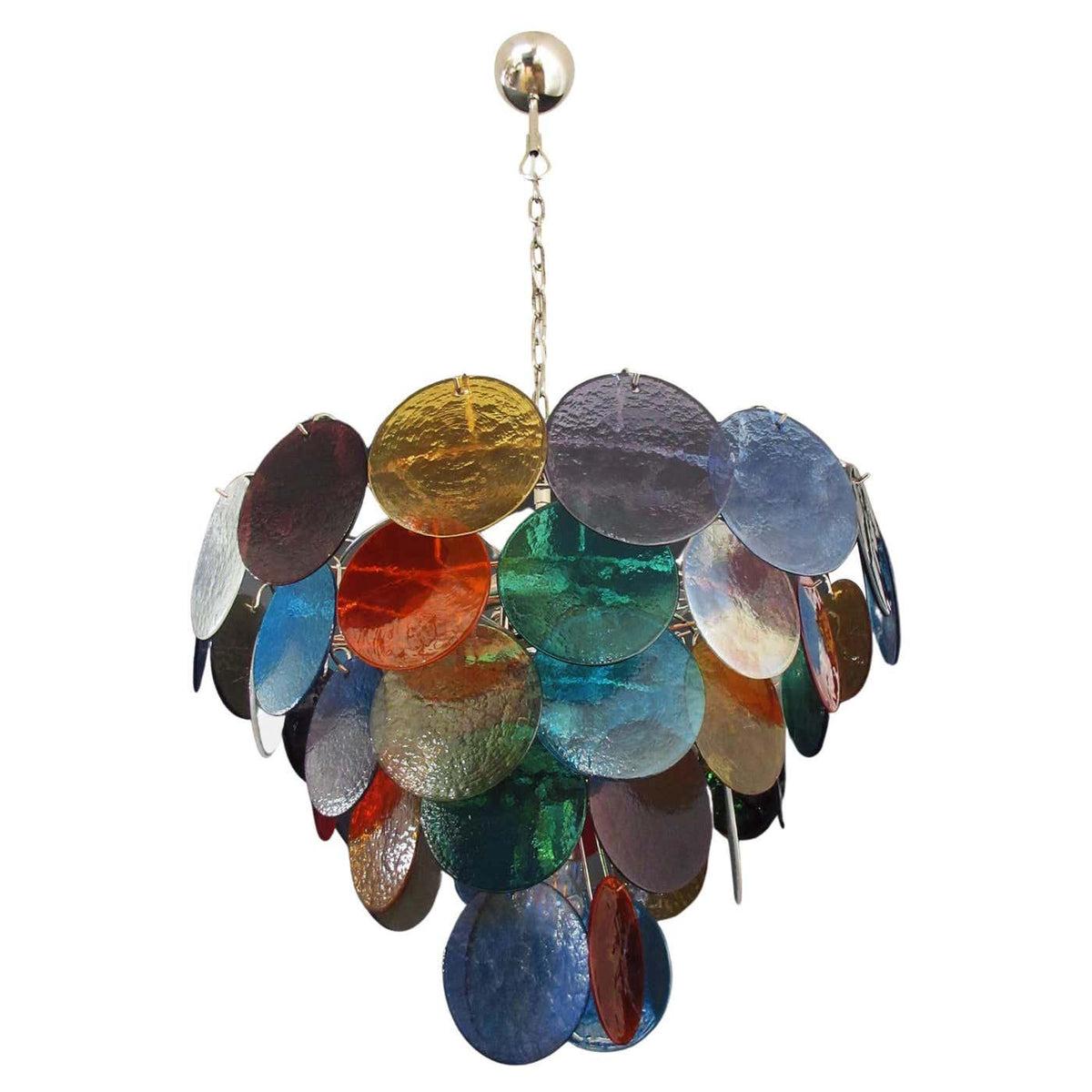 Colorful Disk Glass Round Chandelier – Glass detail 33