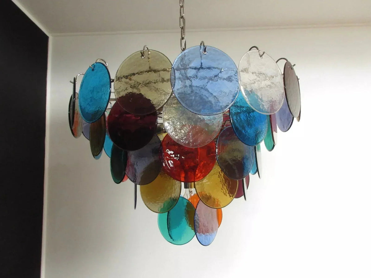 Colorful Disk Glass Round Chandelier – Glass detail 17