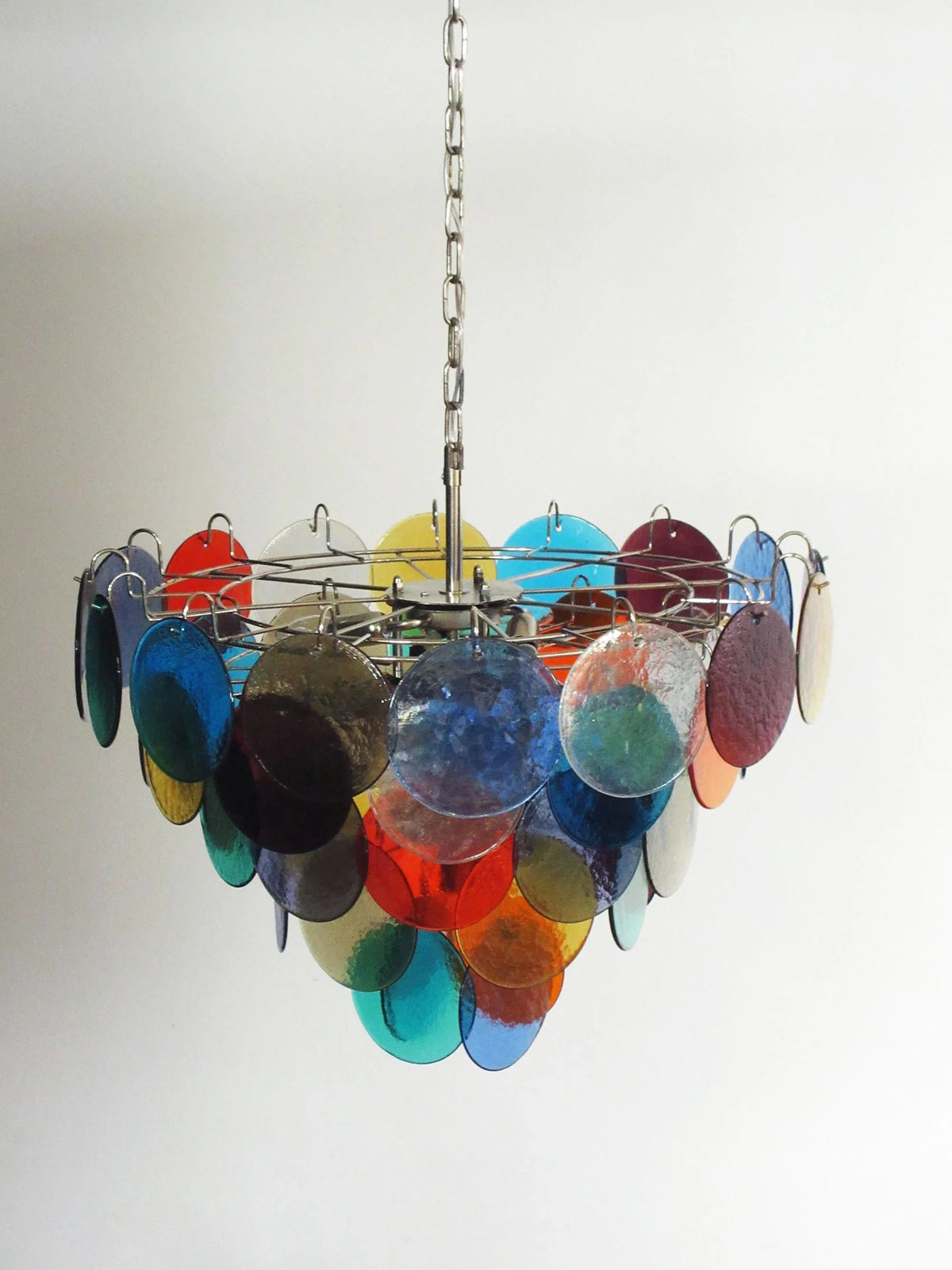 Colorful Disk Glass Round Chandelier – Glass detail 10