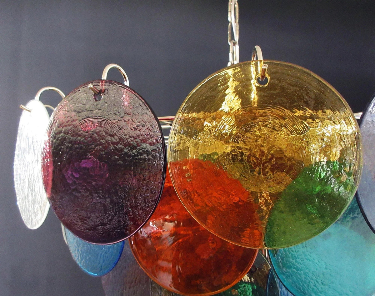 Colorful Disk Glass Round Chandelier – Glass detail 21