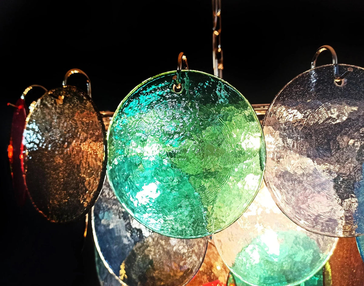 Colorful Disk Glass Round Chandelier – Glass detail 24