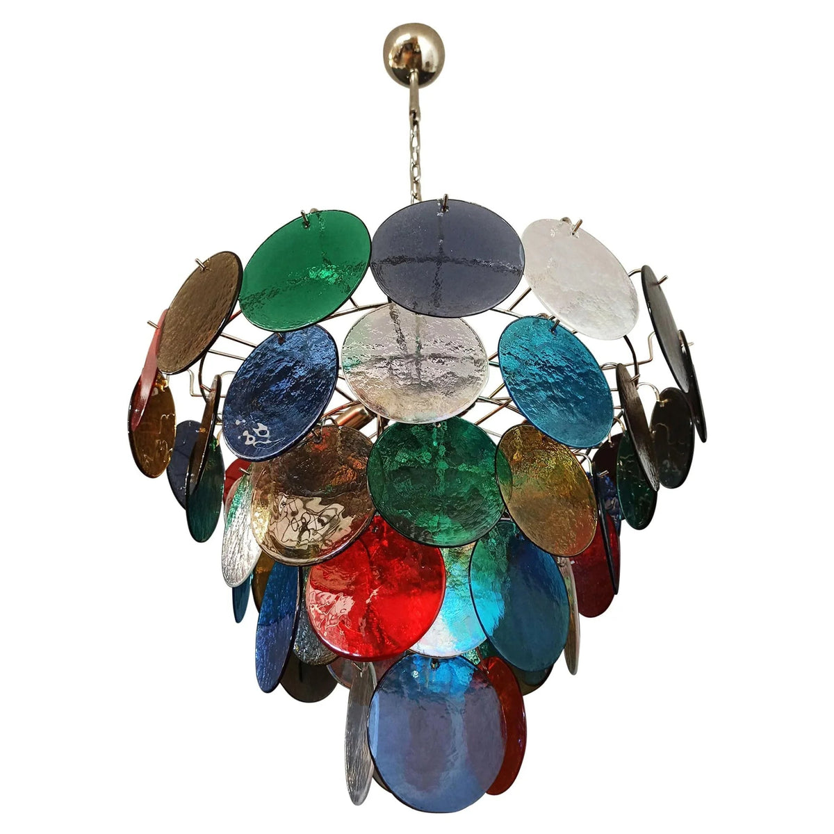 Colorful Disk Glass Round Chandelier – Glass detail 34