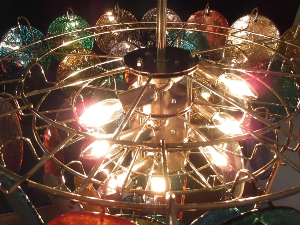 Colorful Disk Glass Round Chandelier – Glass detail 22