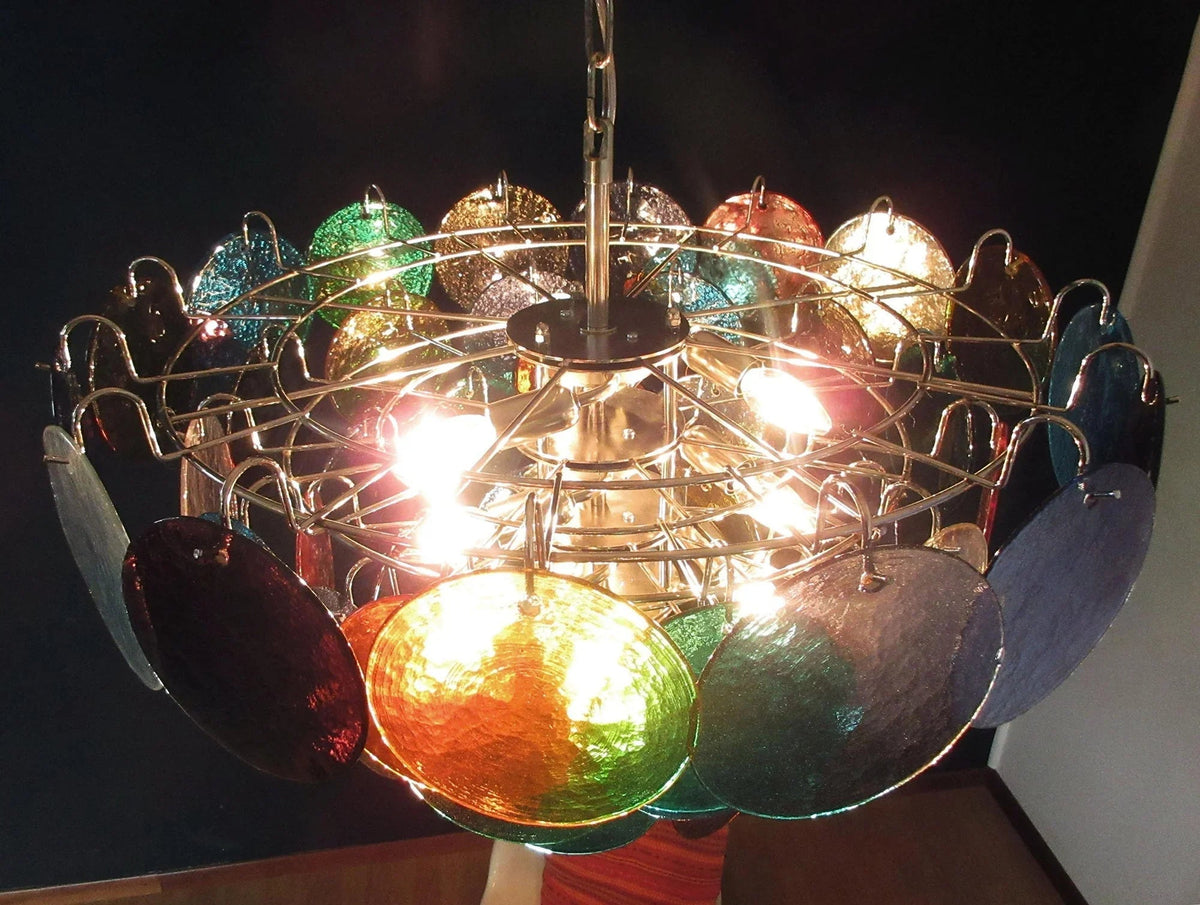 Colorful Disk Glass Round Chandelier – Glass detail 26