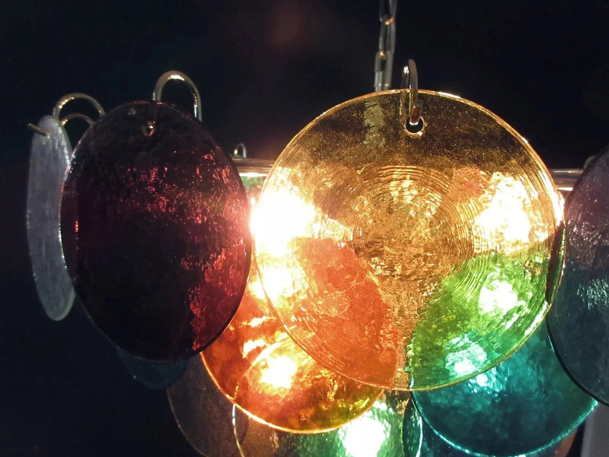 Colorful Disk Glass Round Chandelier – Glass detail 25