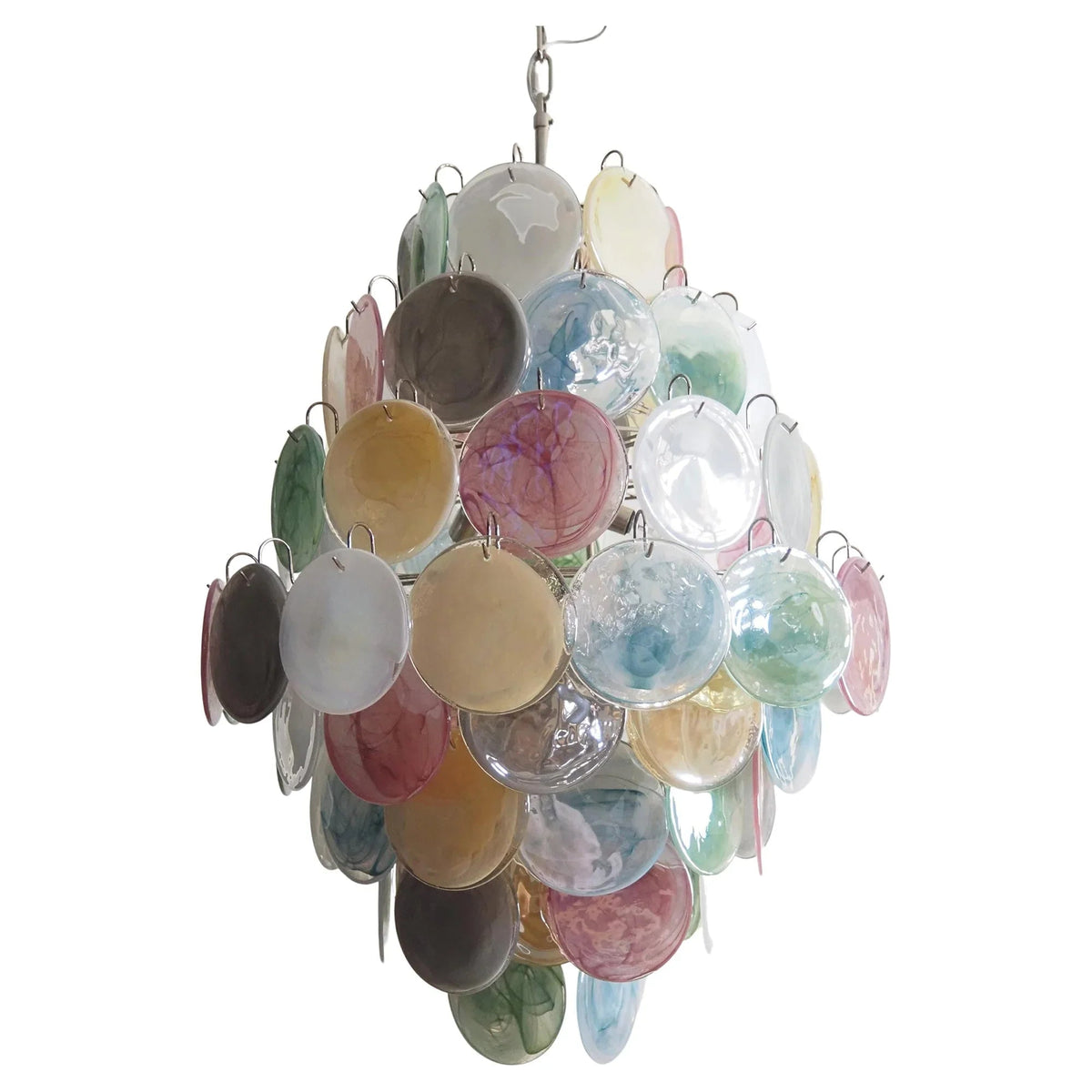 Round Colored Layered Glass Chandelier – Glass detail 19