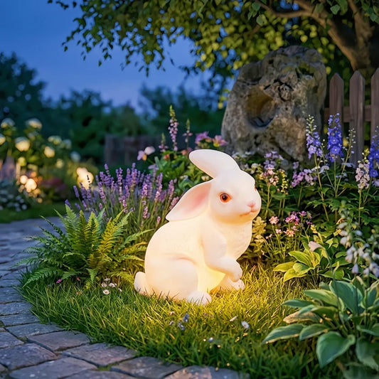 Garden Resin Bunny Lawn Lamp