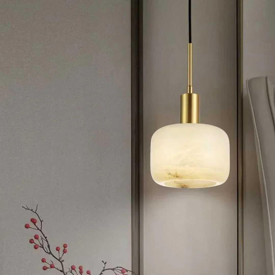 Natural Alabaster Small Pendant Light – Alabaster detail 11