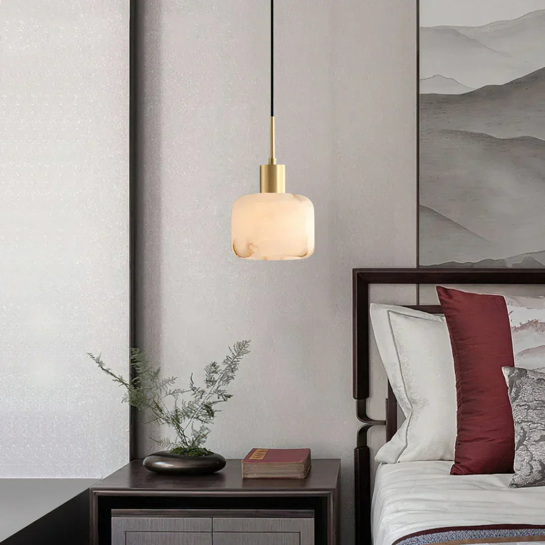 Natural Alabaster Small Pendant Light – Alabaster detail 3