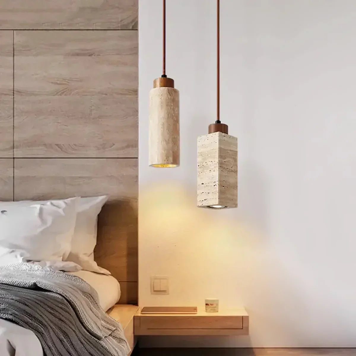 Natural Travertine Pendant Light – Travertine detail 8