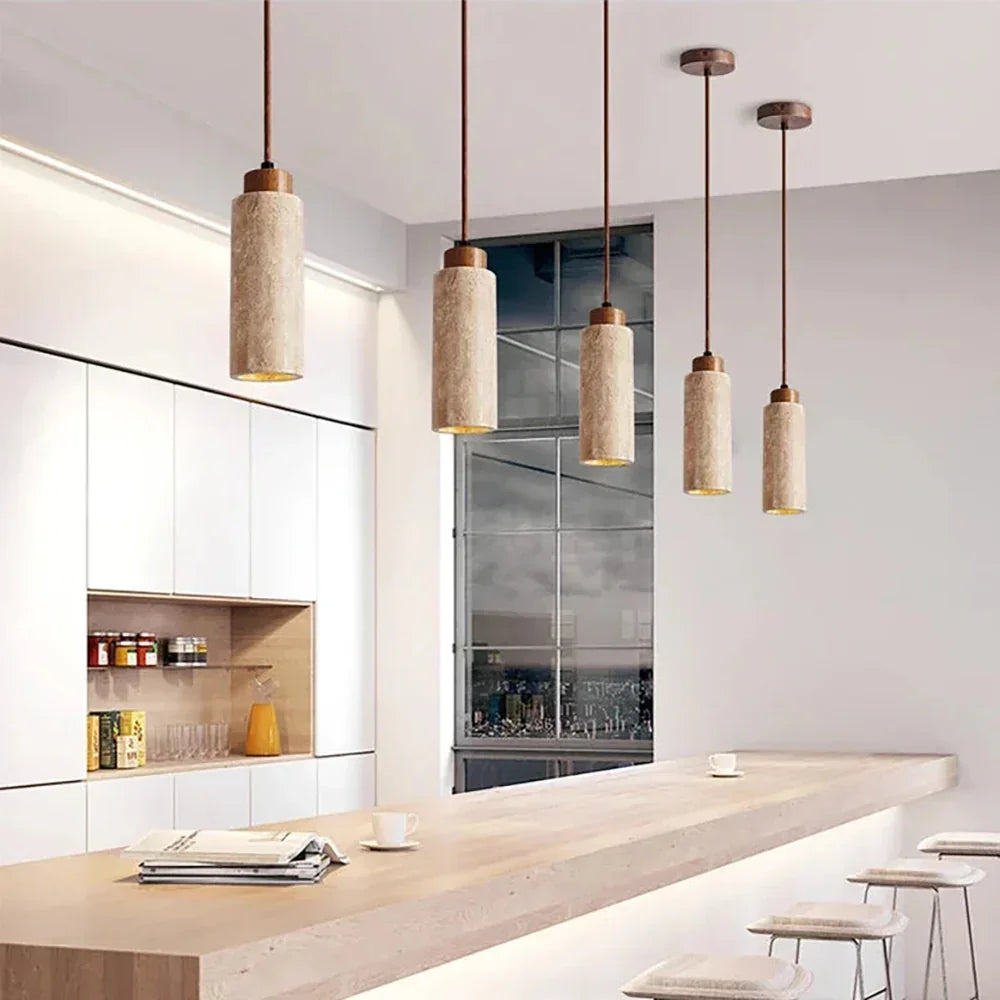 Natural Travertine Pendant Light – Travertine detail 18