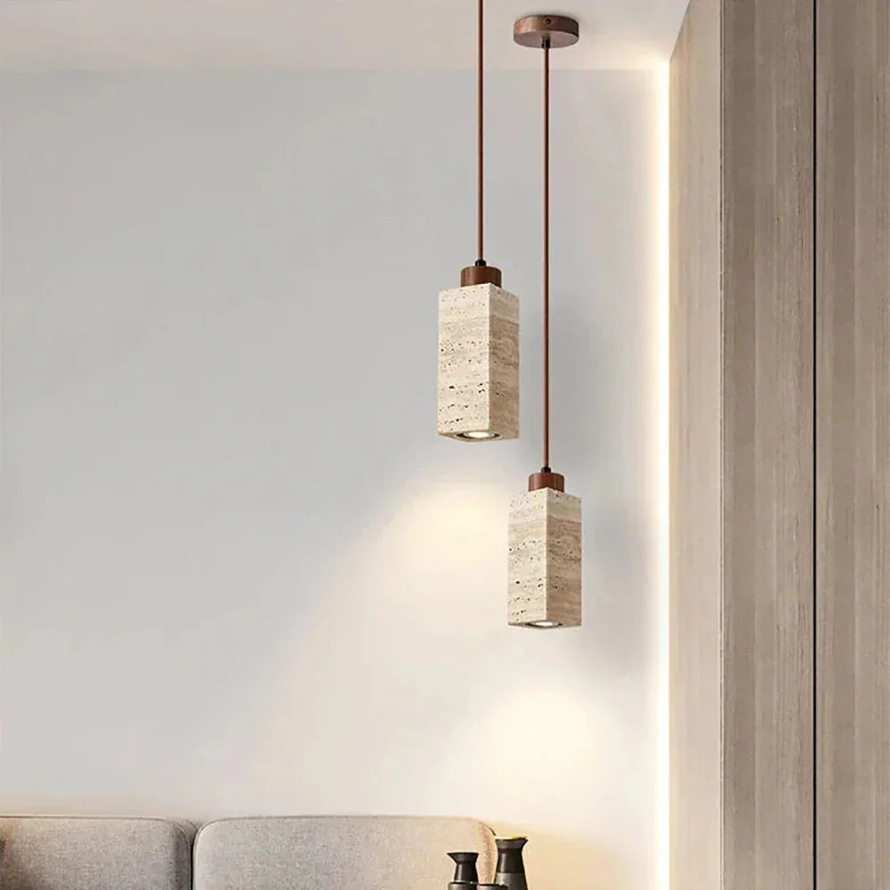 Natural Travertine Pendant Light – Travertine detail 21
