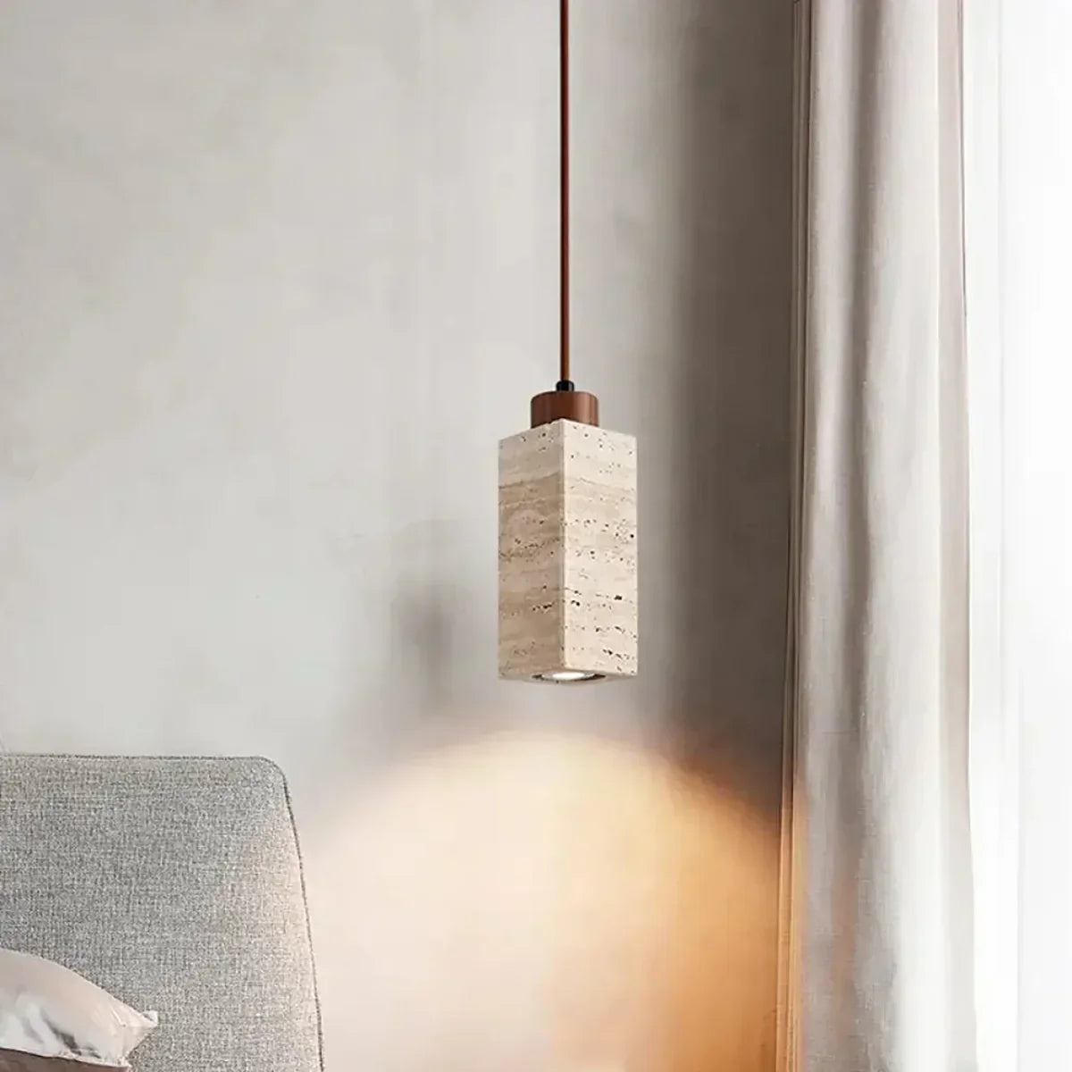 Natural Travertine Pendant Light – Travertine detail 19