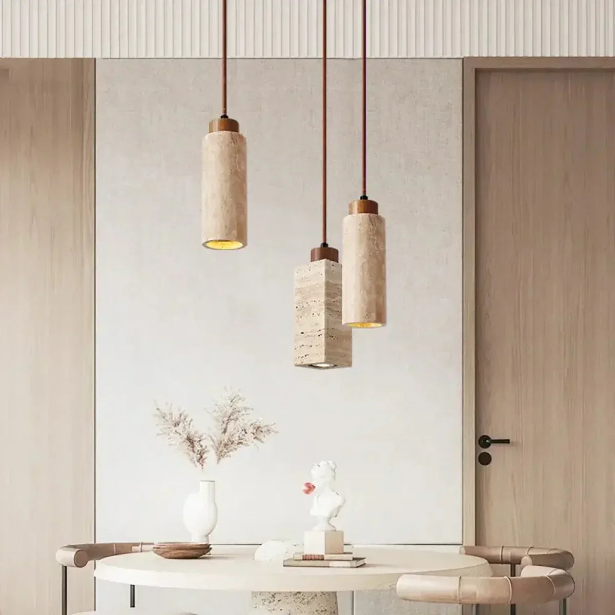 Natural Travertine Pendant Light – Travertine detail 20