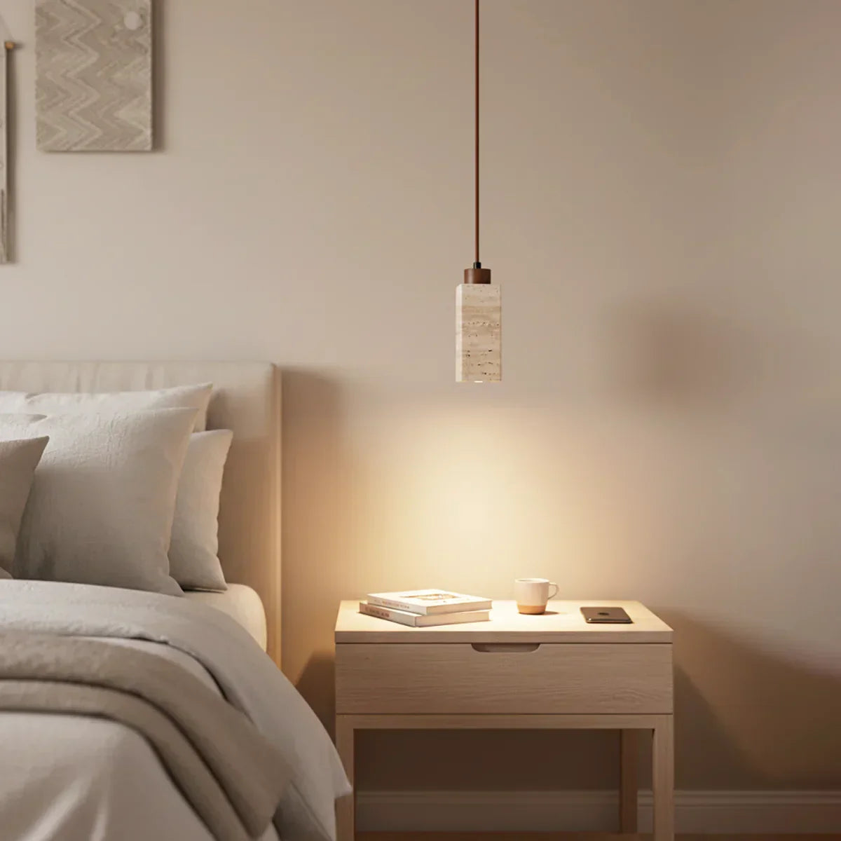 Natural Travertine Pendant Light – Travertine detail 15