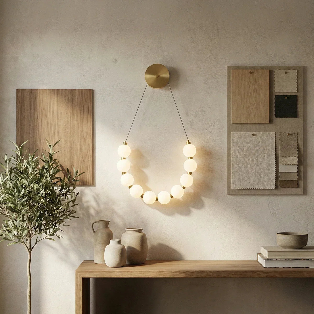 Necklace Loop Brass Wall Lamp – Brass detail 2