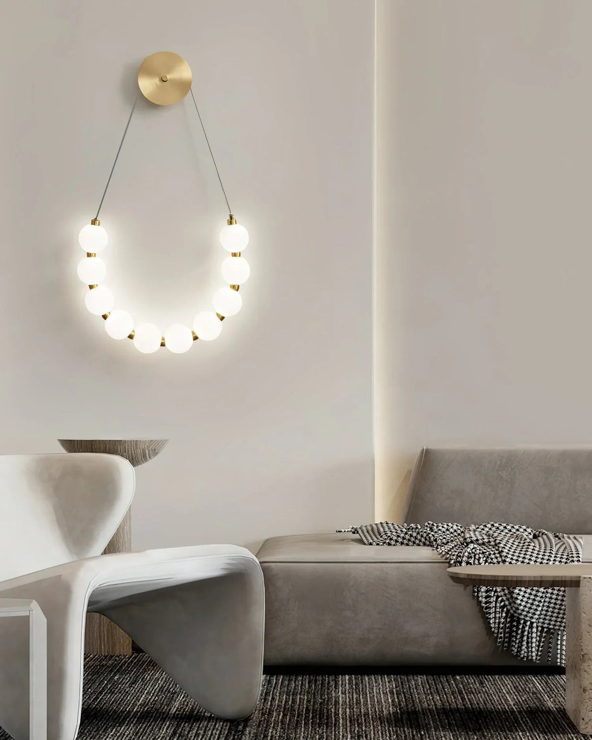 Necklace Loop Brass Wall Lamp – Brass detail 8