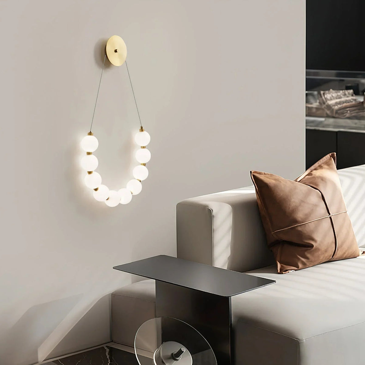 Necklace Loop Brass Wall Lamp – Brass detail 3