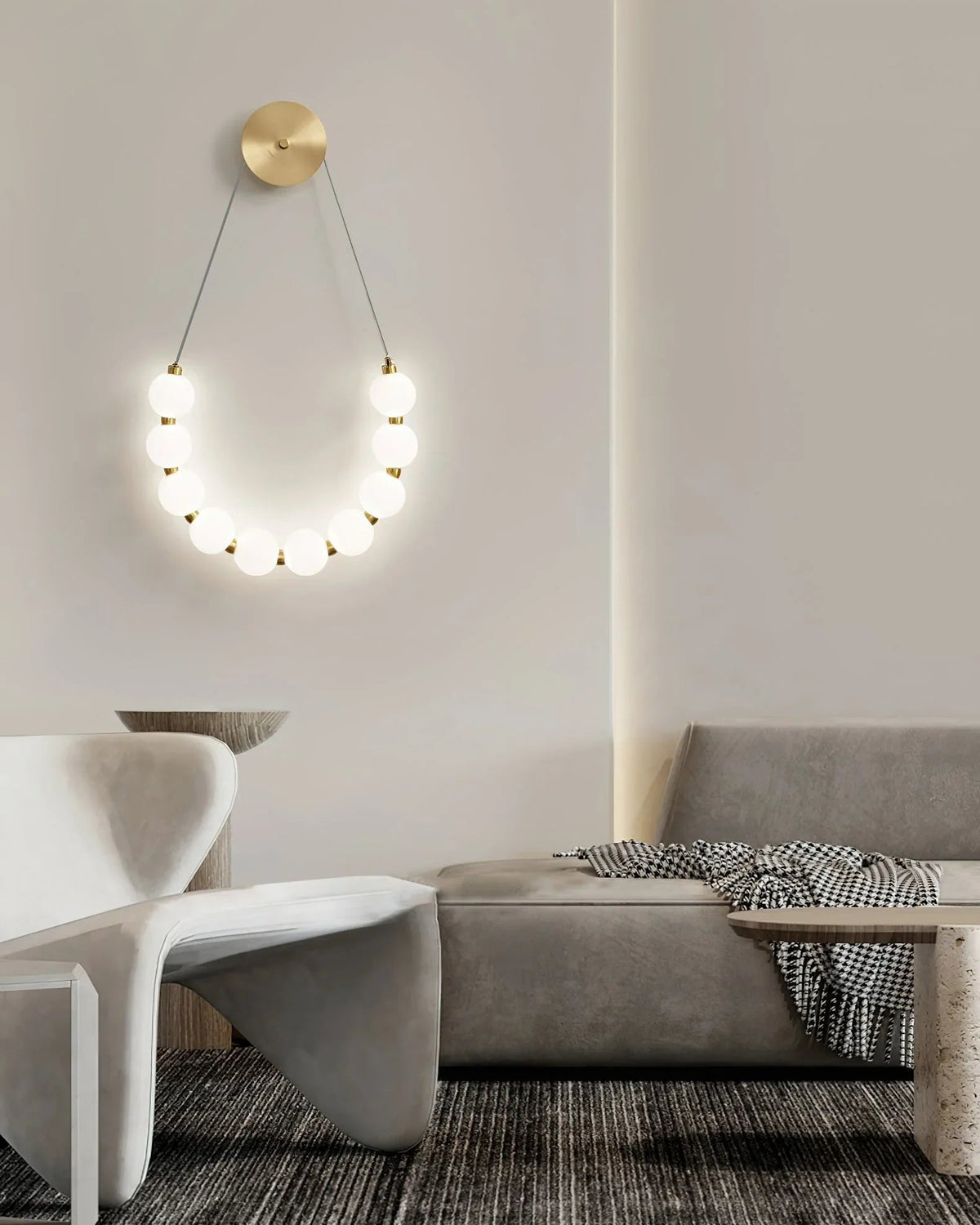 Necklace Loop Brass Wall Lamp – Brass detail 7